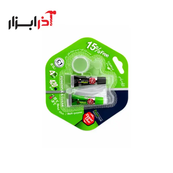 چسب دوقلوی 8 گرم شفاف زیپر