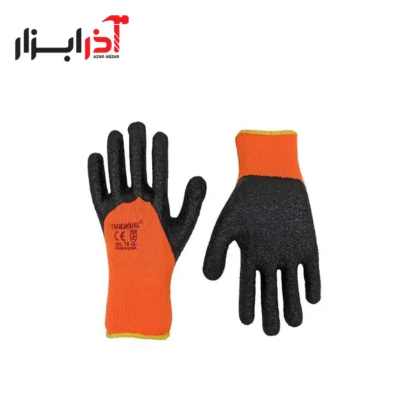 دستکش ضدبرش حوله ای قهوه ای