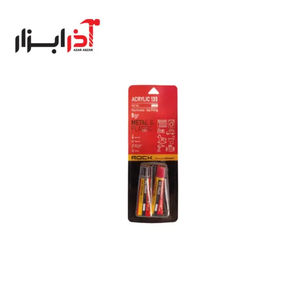 چسب دوقلوی اکرلیک مات 8 گرم راک